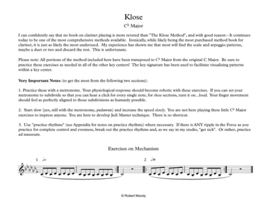 Klose Cb Major (arr. Robert Moody)