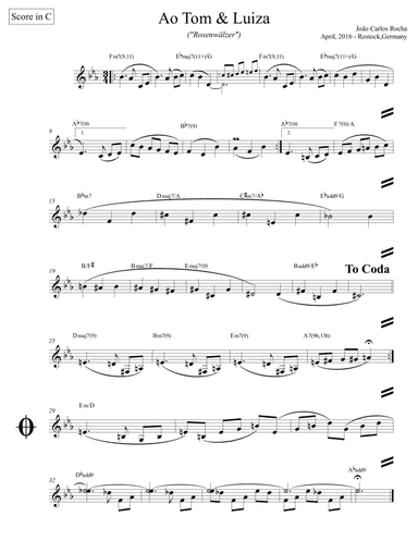 Rosenwälzer | Ao Tom & Luiza (score in C)