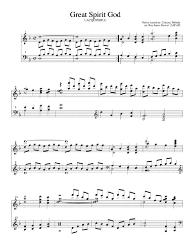 Great Spirit God (Laquiparle) (arr. Roy James Stewart)