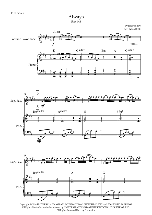 Always (arr. Fabio Britto)