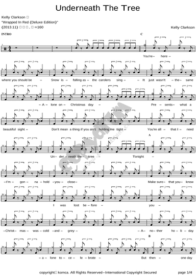 Underneath The Tree (arr. COPYDRUM)