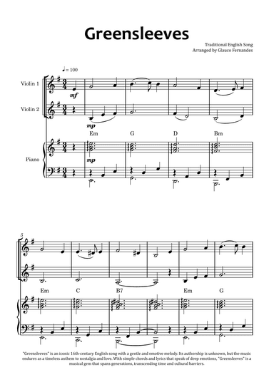 Greensleeves (arr. Glauco Fernandes)