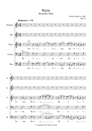 Byzantine Mass, Op. 22