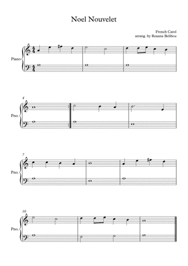 Noel Nouvelet (arr. Roxana Belibou)