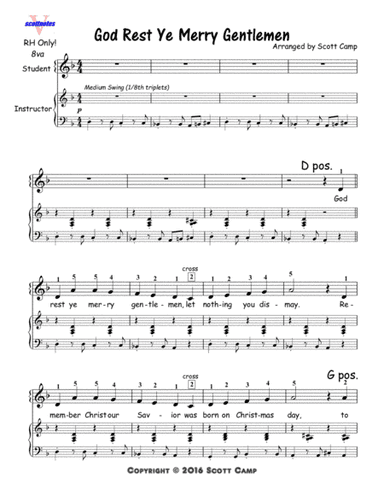 God Rest, Ye Merry Gentlemen (First Year Piano Students) (arr. Scott Camp)