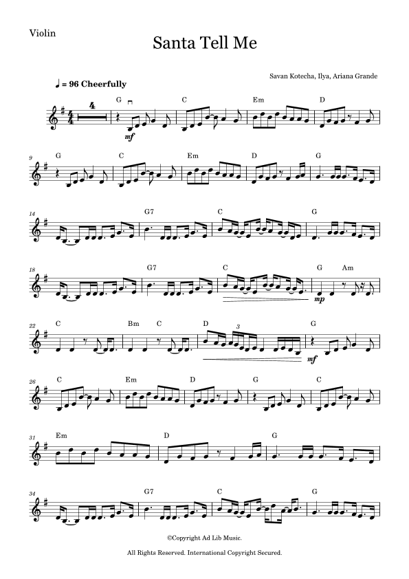 Santa Tell Me (arr. Music Ad Lib)