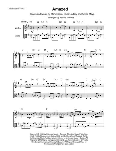 Amazed (arr. Katrina Wreede)