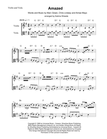 Amazed (arr. Katrina Wreede)