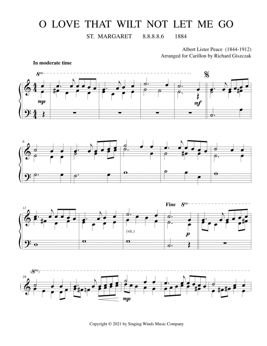 O Love That Wilt Not Let Me Go (ST. MARGARET) (arr. Richard Giszczak)