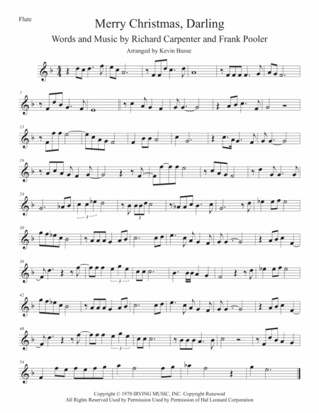 Merry Christmas, Darling (arr. Kevin Busse)