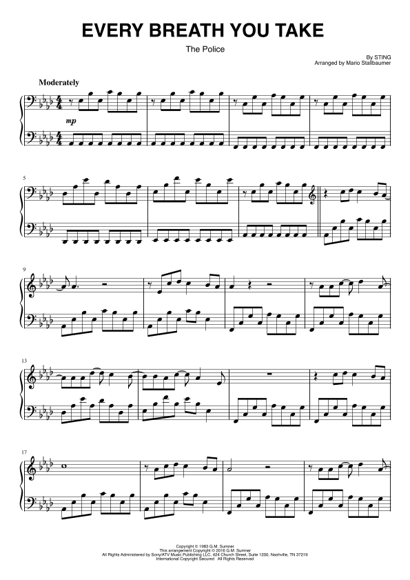 Every Breath You Take (arr. Mario Stallbaumer)