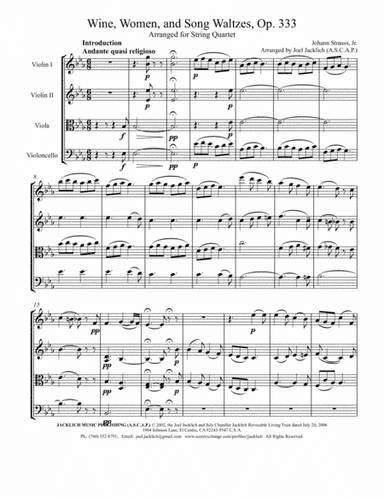 Wine, Women, and Song Waltzes, Op. 333 (arr. Joel Jacklich (ASCAP))