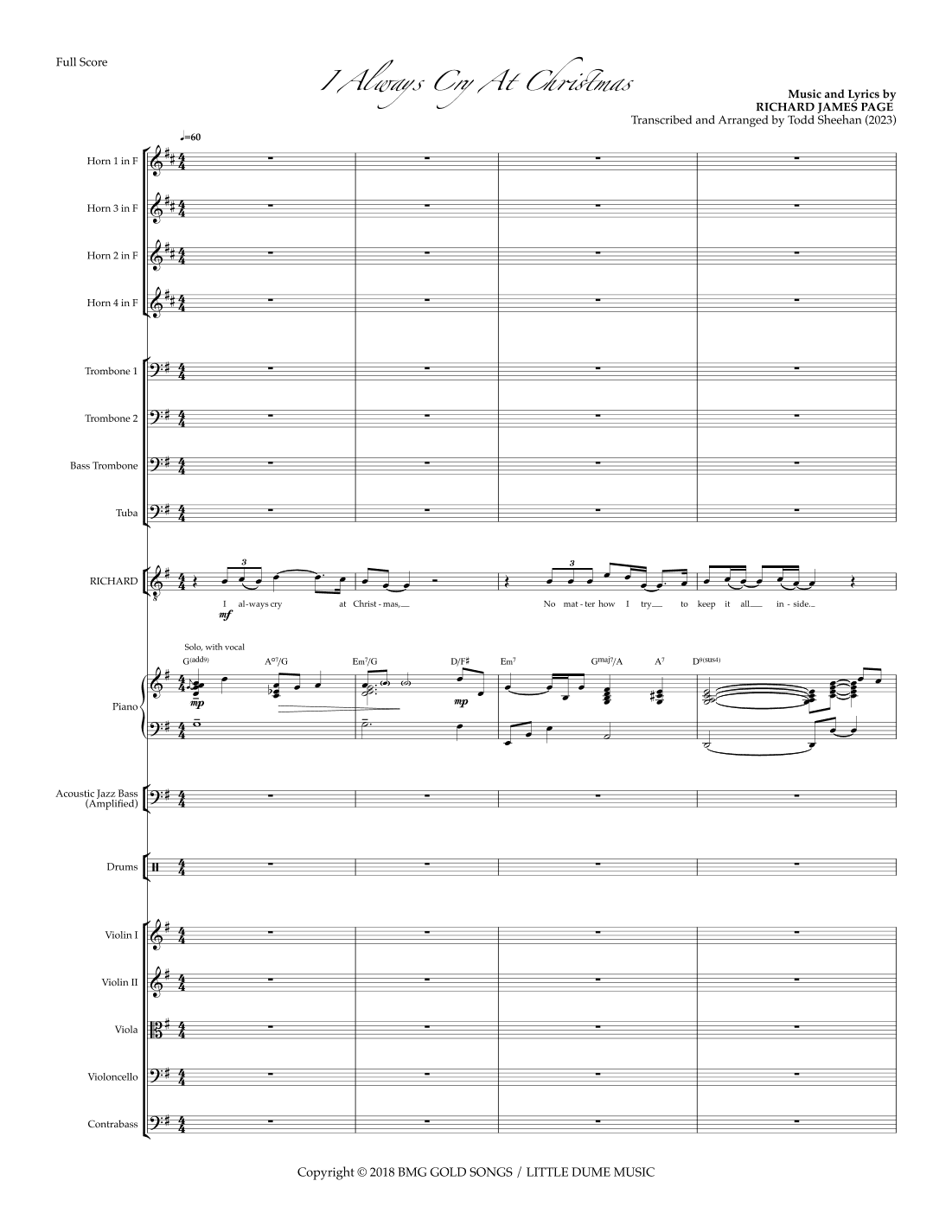 I Always Cry At Christmas (arr. Todd Sheehan)