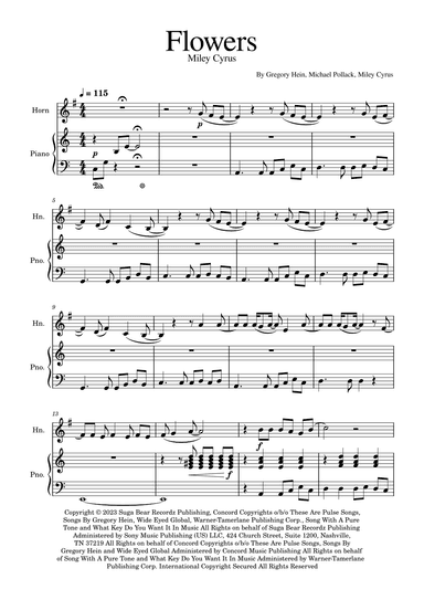 Flowers (arr. Golden Skull Editions)