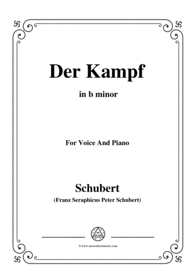 Schubert-Der Kampf,Op.110,in b minor,for Voice&Piano (arr. MSM)