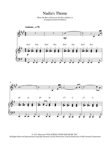 Nadia's Theme (arr. Kaiserin Rebecca)