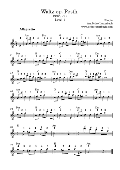 Chopin's Op.posth Waltz (arr. Pedro Lutterbach)