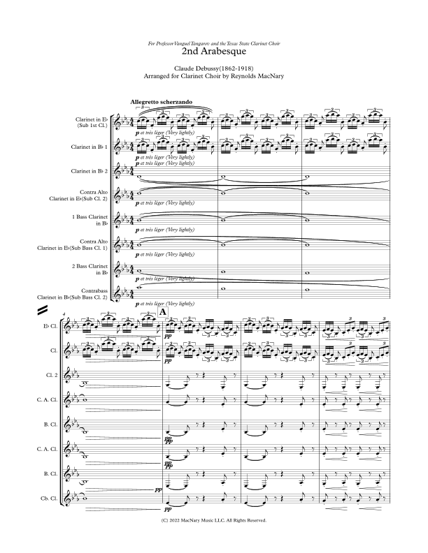 2nd Arabesque from Deux Arabesques (arr. Reynolds MacNary)