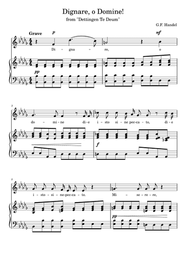 Dignare, o Domine! Low and very low voice (Tiefe oder sehr tiefe Stimme) - B-flat minor (b-moll) (arr. Vladyslav Panfilenko)