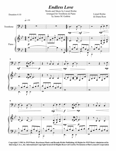 Endless Love (arr. James M. Guthrie, ASCAP)