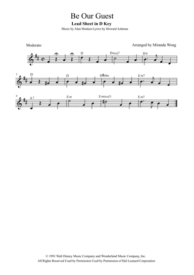 Be Our Guest (arr. Miranda Wong)