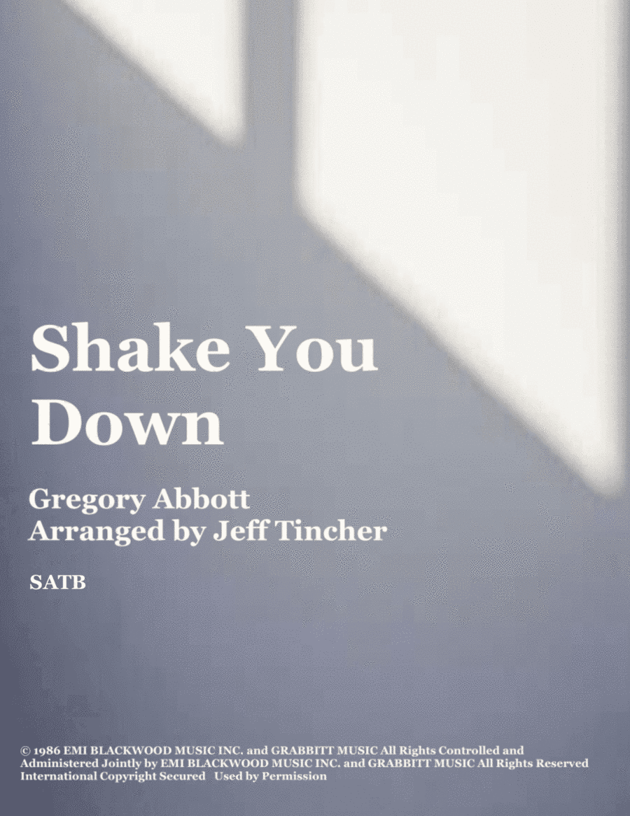 Shake You Down (arr. Jeff Tincher)