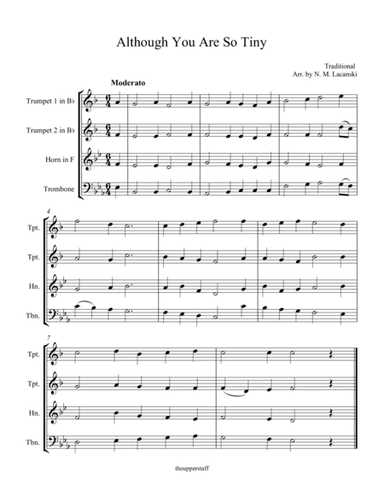 Alhough You Are So Tiny (arr. Nick Lacanski)