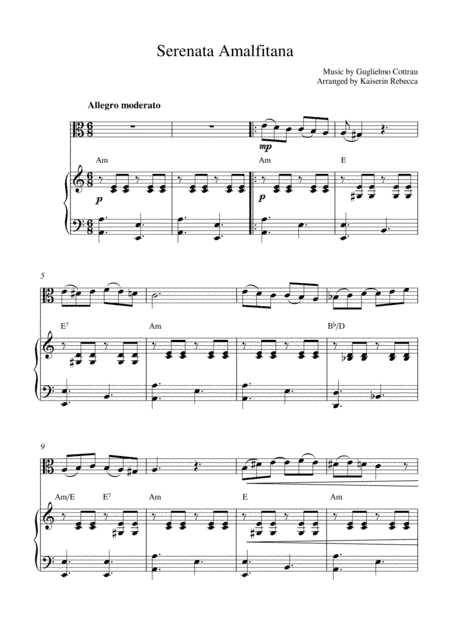 Serenata Amalfitana (Serenade of Amalfi) (arr. Kaiserin Rebecca)