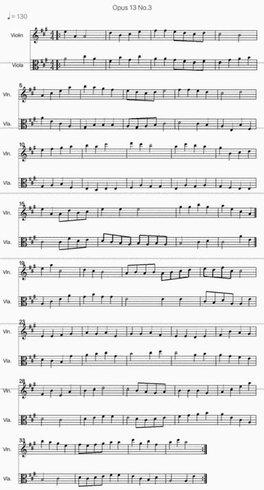 Two Canons for String Quartet, Opus 13 No. 2 and 3