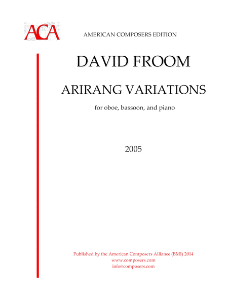 [Froom] Arirang Variations (Oboe Arrangement)