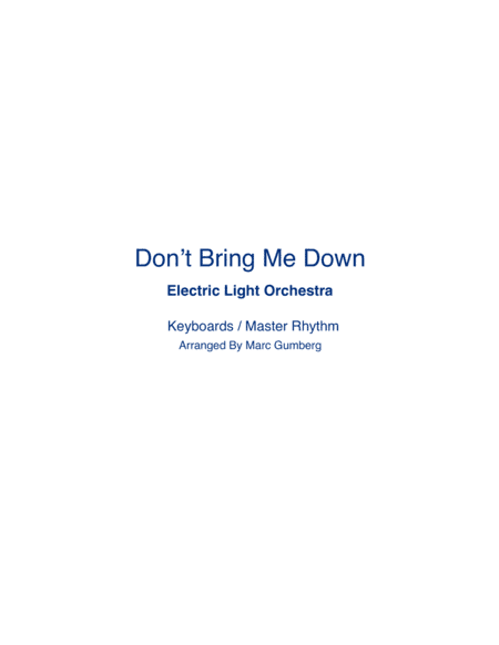 Don't Bring Me Down (arr. Marc Gumberg)
