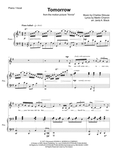 Tomorrow (arr. Jantz A. Black)