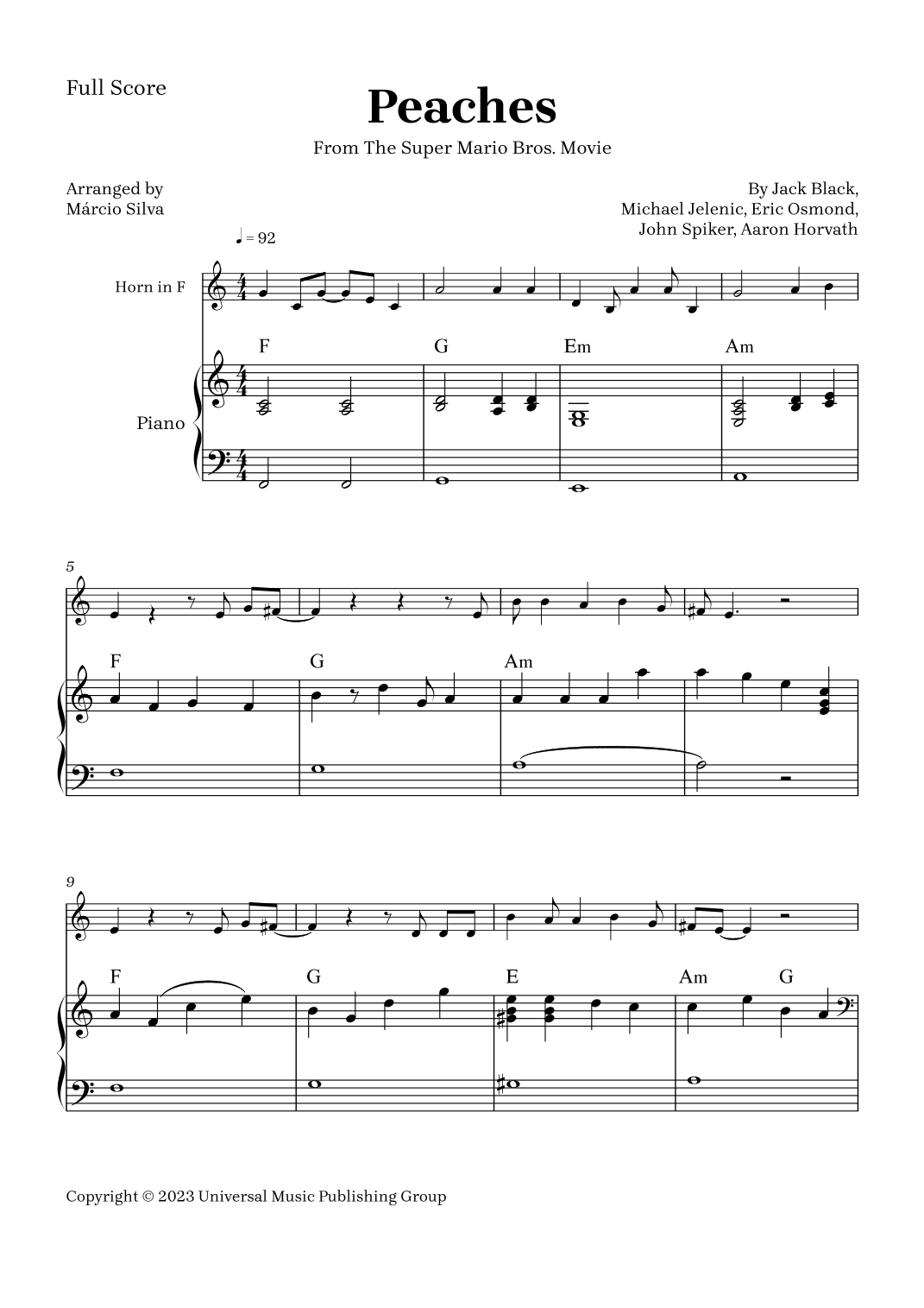 Peaches (arr. Márcio Silva)