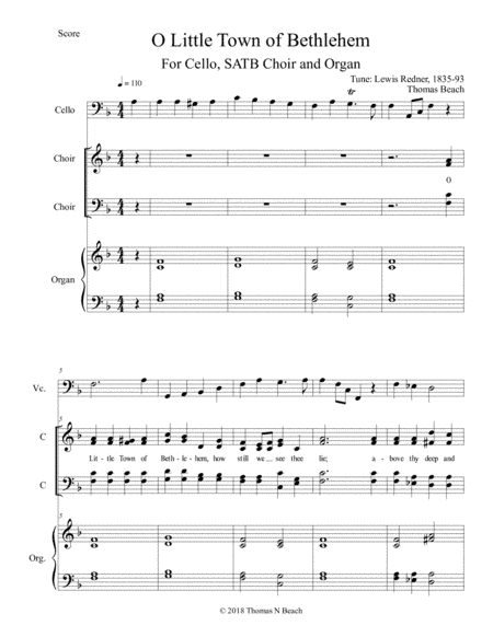 O Little Town of Bethlehem (arr. Thomas N Beach)