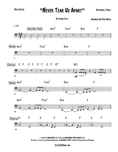 Never Tear Us Apart (arr. P Welsh)