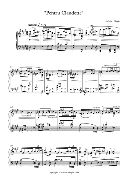 "For Claudette", op. 68 no. 3