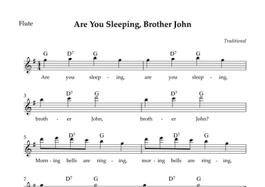 Are You Sleeping, Brother John (Easy) (arr. Wesley S. SIlva)