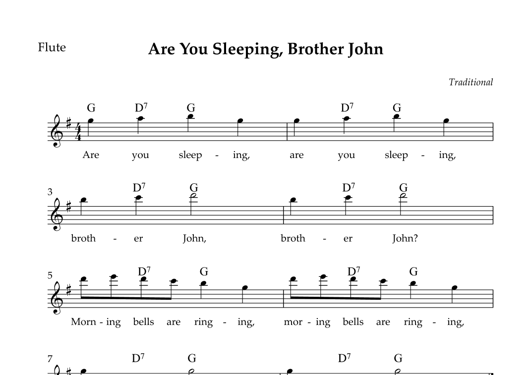 Are You Sleeping, Brother John (Easy) (arr. Wesley S. SIlva)