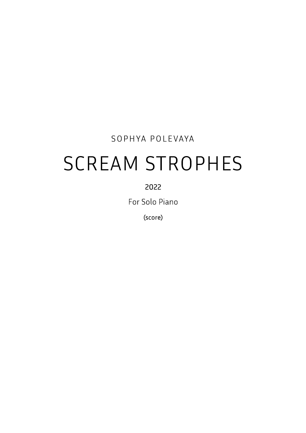 Scream Strophes
