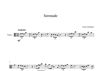 Serenade - Franz Schubert (Viola) (arr. Digital Book Music)
