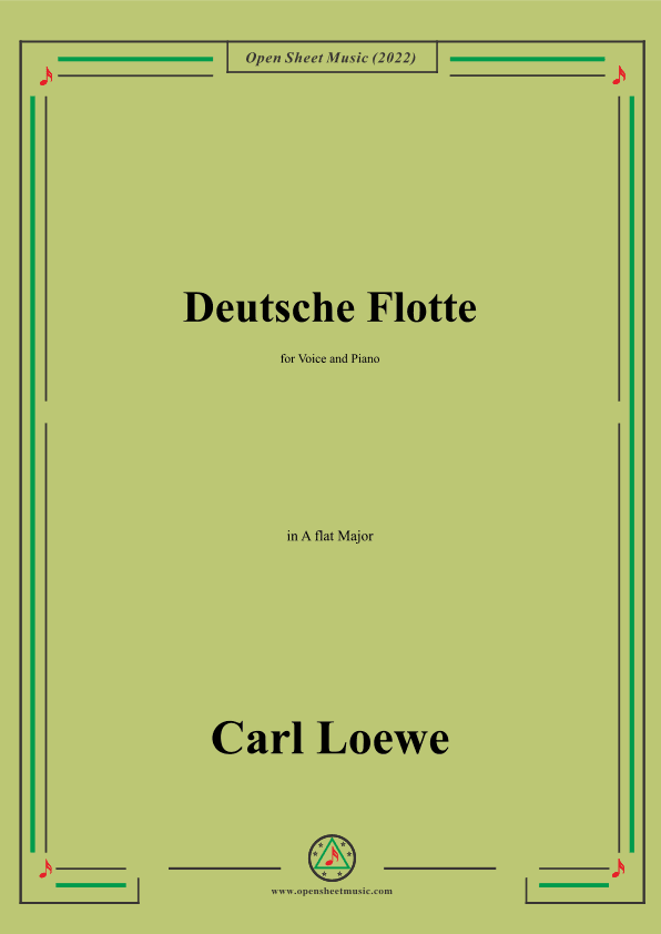 Loewe-Deutsche Flotte,in A flat Major,for Voice and Piano (arr. OSM Press)