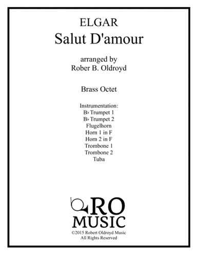 Salut D'amore for Brass Octet (arr. Robert B. Oldroyd)