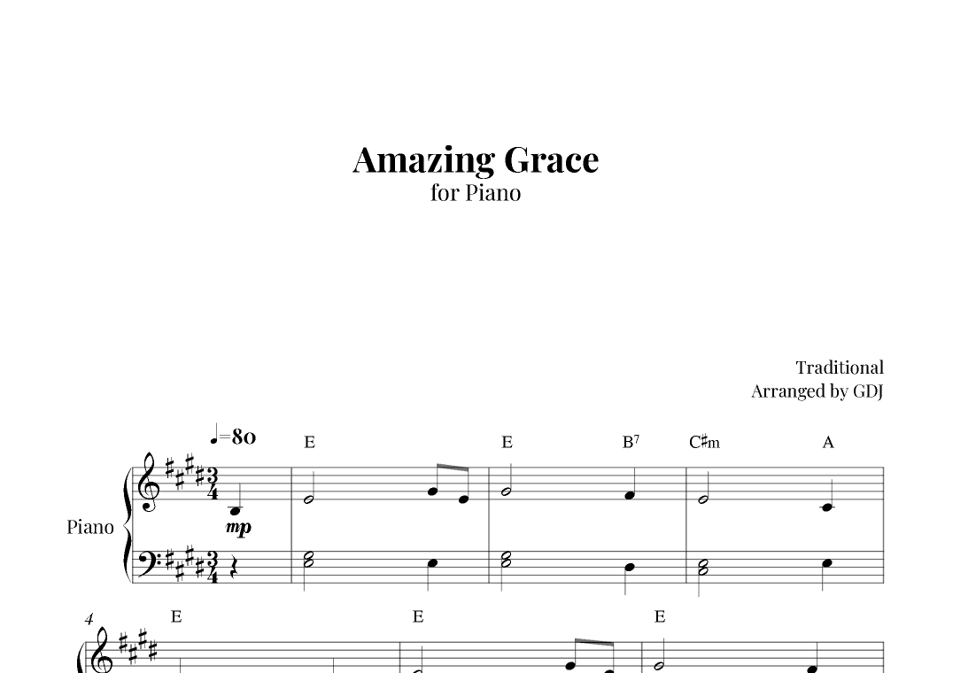 Amazing Grace (arr. GDJ)
