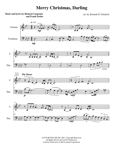 Merry Christmas, Darling (arr. Kenneth D. Friedrich)
