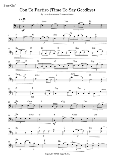 Con Te Partiro (time To Say Goodbye) (arr. Fabio Eduardo de Oliveira)