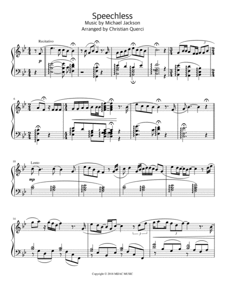 Speechless (arr. Christian Querci)