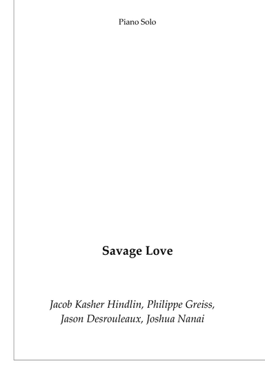 Savage Love (arr. Passoni Music)