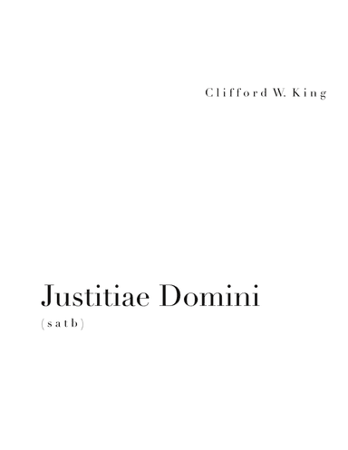 Justitiae Domini ( s a t b )