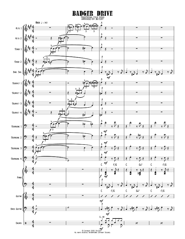 Badger Drive (arr. Jim Duff)