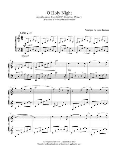 O Holy Night (arr. Lynn Tredeau)